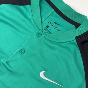 Nike Dri-FIT Momentum Blade Collar Golf Shirt Men's Large Green Black 929142-370
